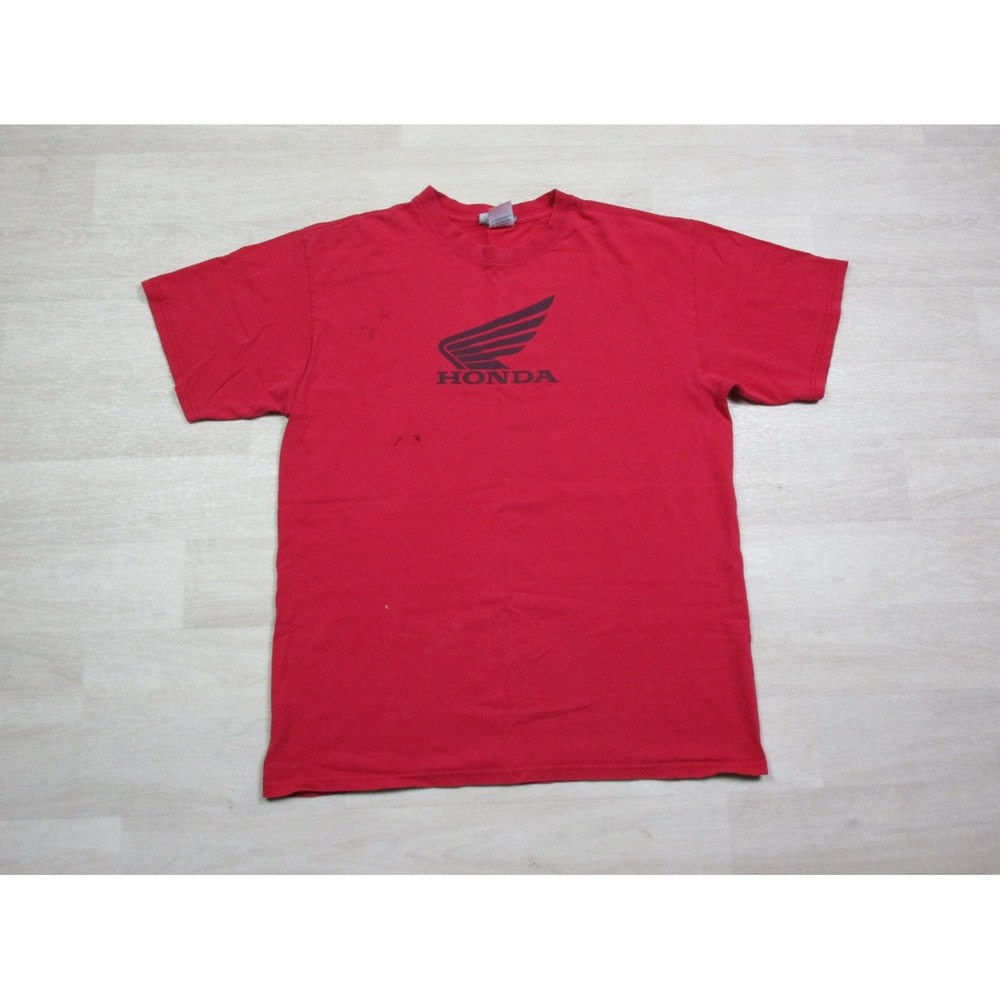 Vintage Honda Racing T Shirt Sz (L)‎ Short Sleeve Wings Logo Sponsorship Y2K